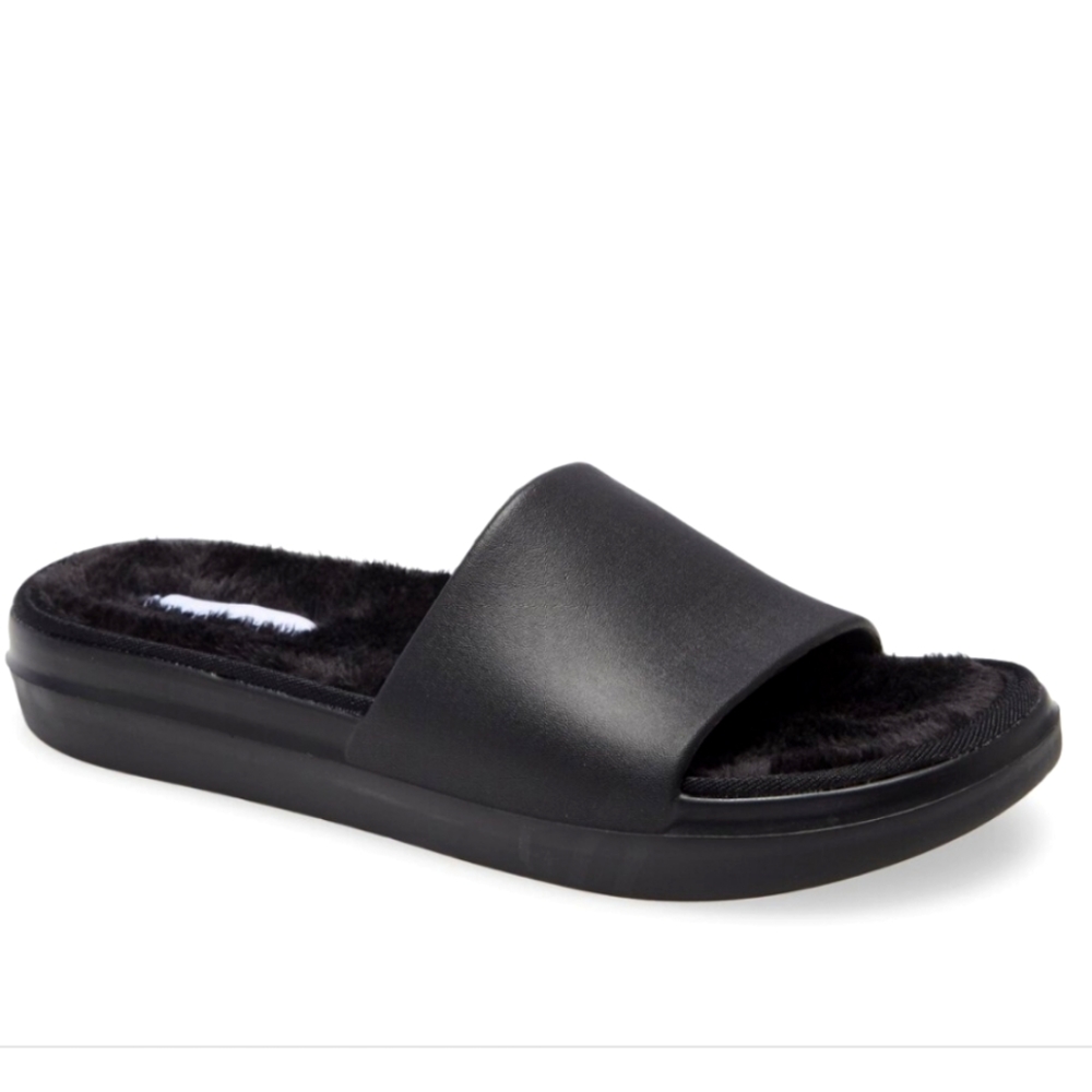 New Caslon Fleece Lined Slipper Slides